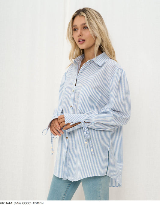 Lila Stripe Shirt - Blue